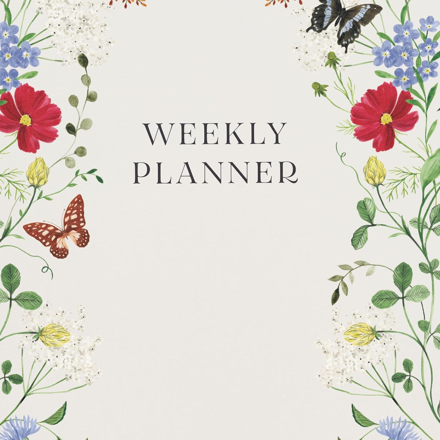 imageMinted Birds 2026 Weekly amp Monthly Undated Planner 55 x 85 Minimalist Spiral Bound Planner Notebook 132 Pages Elegant Undated Calendar Organizer for Work School amp HomeWild meadow