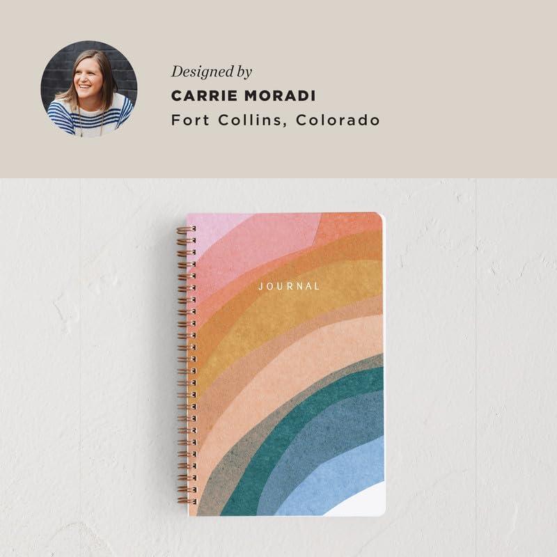 imageMinted Birds Notebook Writing Journal for Notes amp Journaling Durable Paper Cover Modern Aesthetic Colorful amp Simple Spiral Bound Journal Notebook with 160 Lined Pages 55 x 85Multicolor