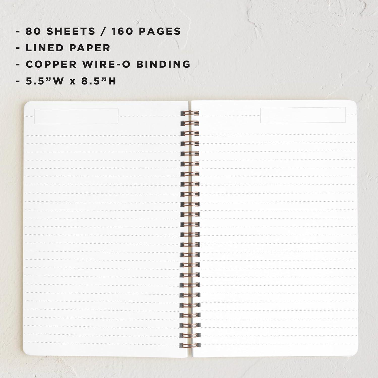 imageMinted Birds Notebook Writing Journal for Notes amp Journaling Durable Paper Cover Modern Aesthetic Colorful amp Simple Spiral Bound Journal Notebook with 160 Lined Pages 55 x 85Multicolor