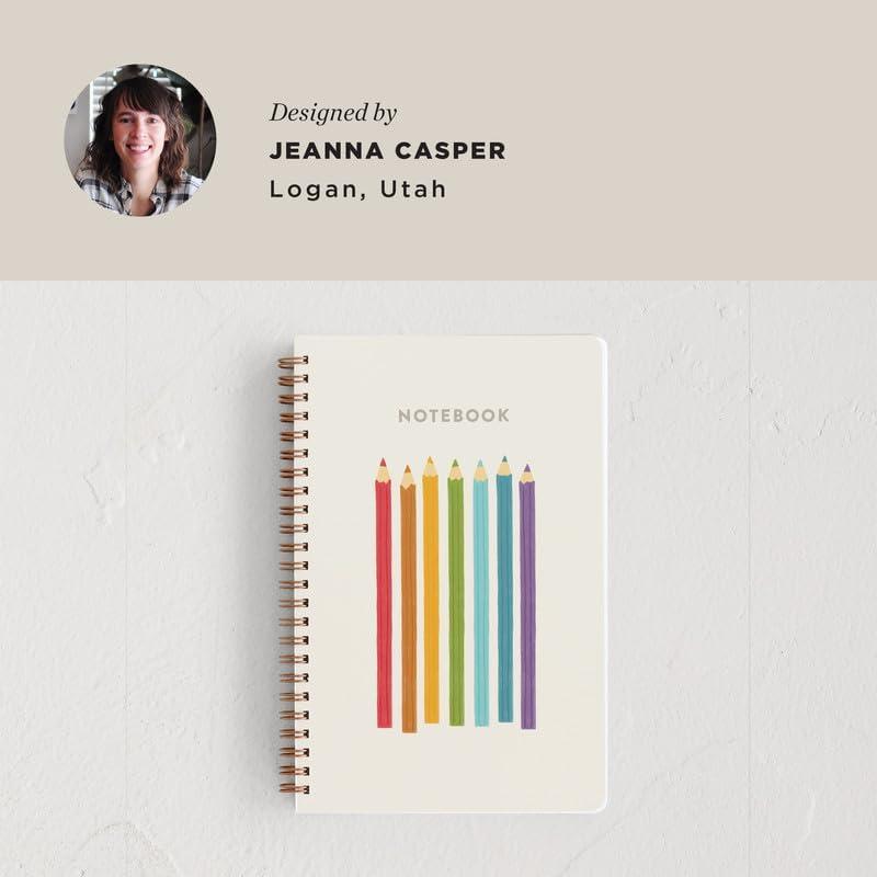 imageMinted Birds Notebook Writing Journal for Notes amp Journaling Durable Paper Cover Modern Aesthetic Colorful amp Simple Spiral Bound Journal Notebook with 160 Lined Pages 55 x 85Color