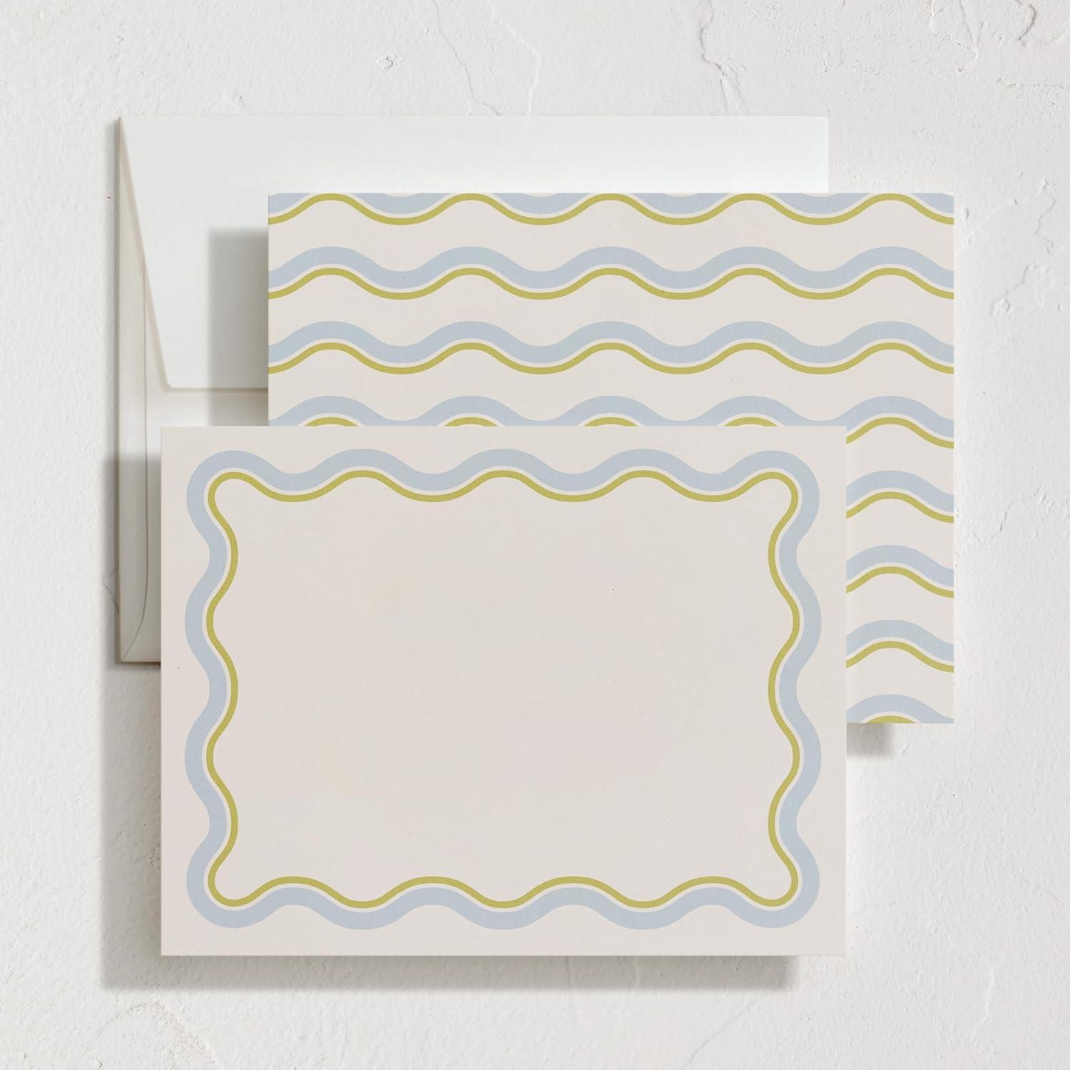 imageMinted Cheerful Valentines Day Stationery Set Set of 10 Flat Note Cards amp Envelopes for Invitiations and Handwritten Thank You Messages Rainbow with Heart Accent Gifts for TeachersSquiggled