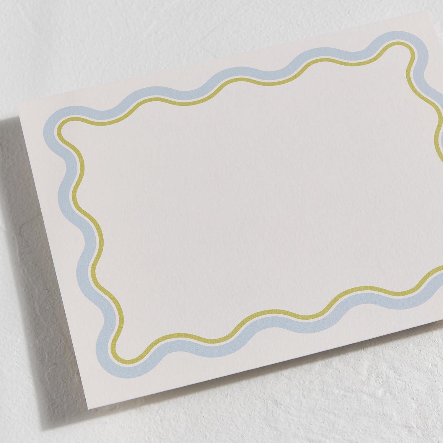 imageMinted Cheerful Valentines Day Stationery Set Set of 10 Flat Note Cards amp Envelopes for Invitiations and Handwritten Thank You Messages Rainbow with Heart Accent Gifts for TeachersSquiggled