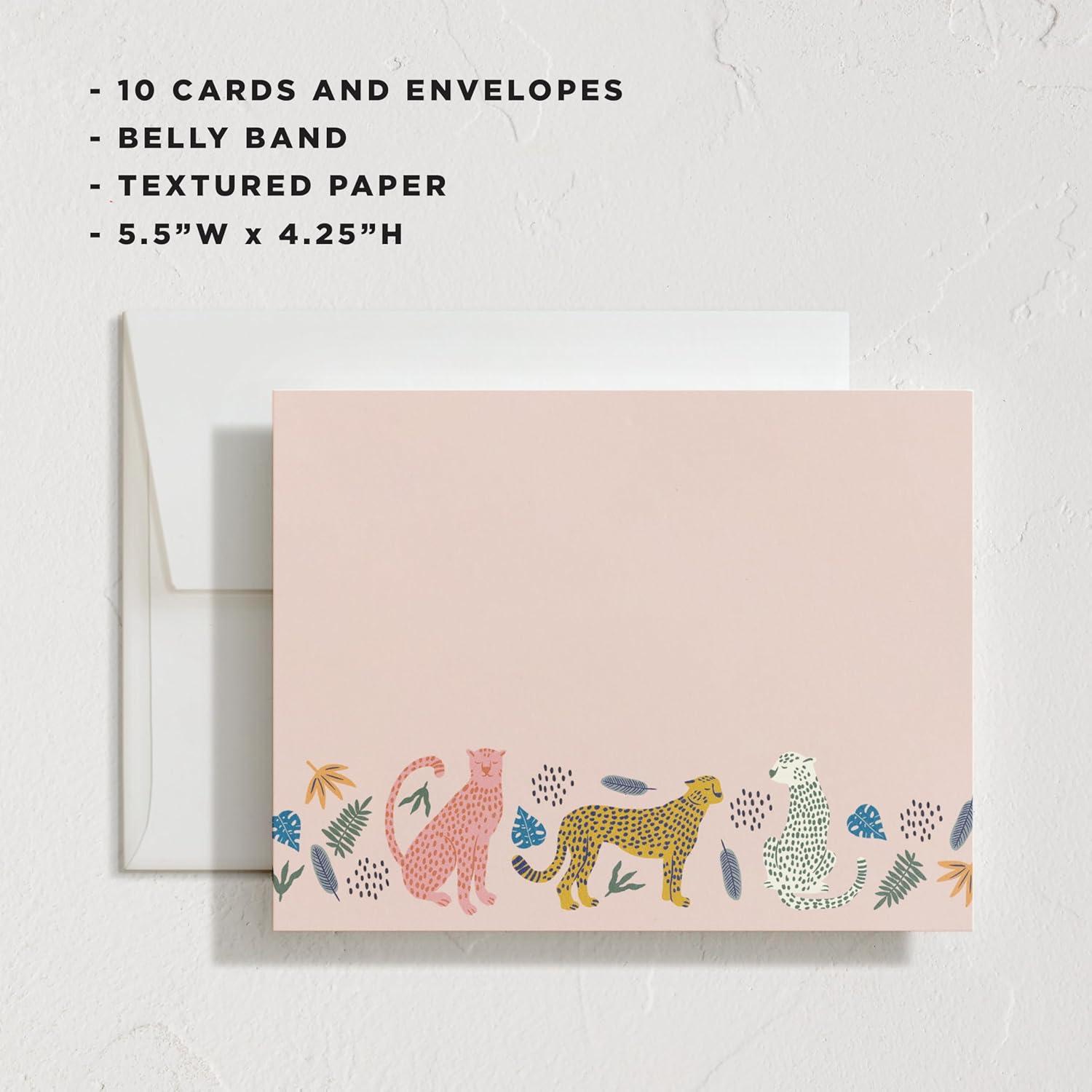 imageMinted Cheerful Valentines Day Stationery Set Set of 10 Flat Note Cards amp Envelopes for Invitiations and Handwritten Thank You Messages Rainbow with Heart Accent Gifts for TeachersSweet tropical