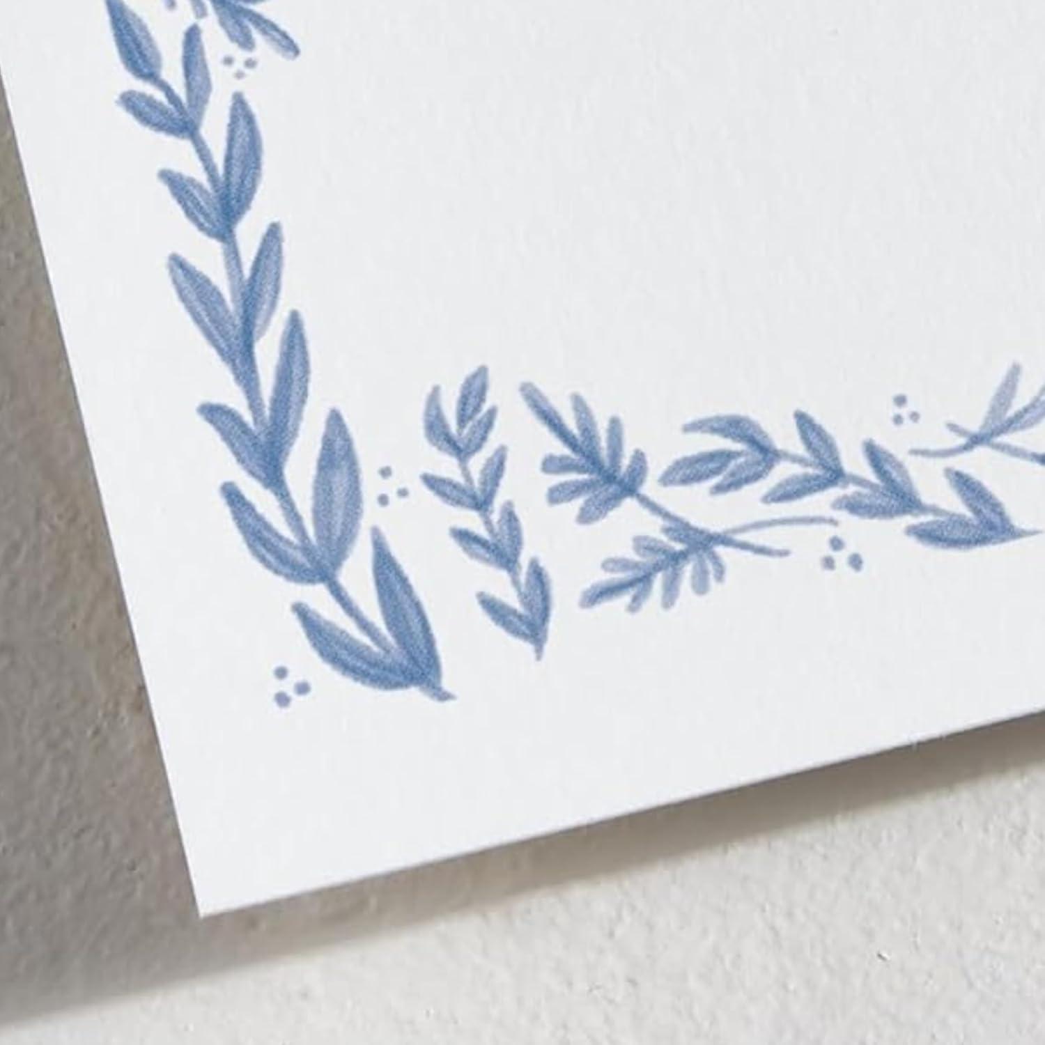 imageMinted Cheerful Valentines Day Stationery Set Set of 10 Flat Note Cards amp Envelopes for Invitiations and Handwritten Thank You Messages Rainbow with Heart Accent Gifts for TeachersFramed in Floral