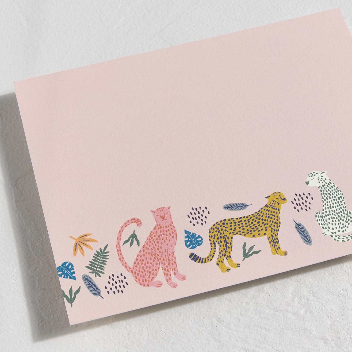 imageMinted Cheerful Valentines Day Stationery Set Set of 10 Flat Note Cards amp Envelopes for Invitiations and Handwritten Thank You Messages Rainbow with Heart Accent Gifts for TeachersSweet tropical