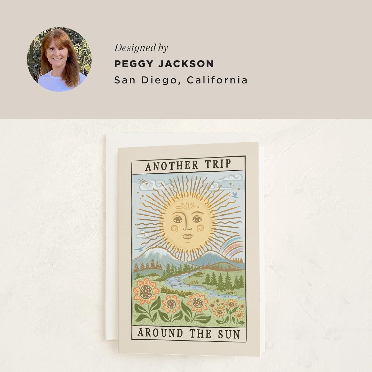 imageMinted Flower Cheers Wedding Card with Gold Foil Champagne Coupes Floral Garnish Illustration Elegant Toast Celebration Greeting for Newlyweds Engagement Bridal Shower Anniversary CongratulationsGolden Sun Tarot Birthday Card