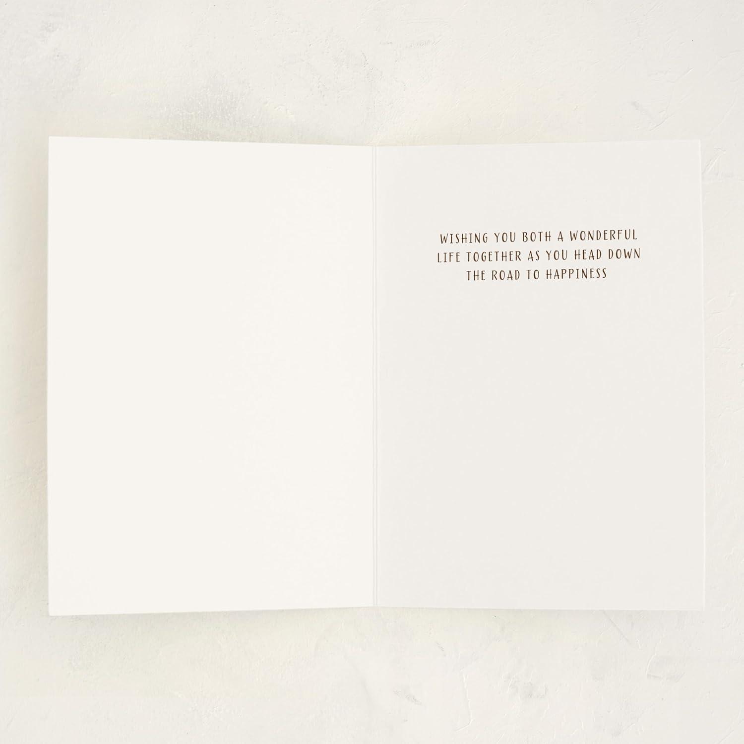 imageMinted Flower Cheers Wedding Card with Gold Foil Champagne Coupes Floral Garnish Illustration Elegant Toast Celebration Greeting for Newlyweds Engagement Bridal Shower Anniversary CongratulationsLovers Lane