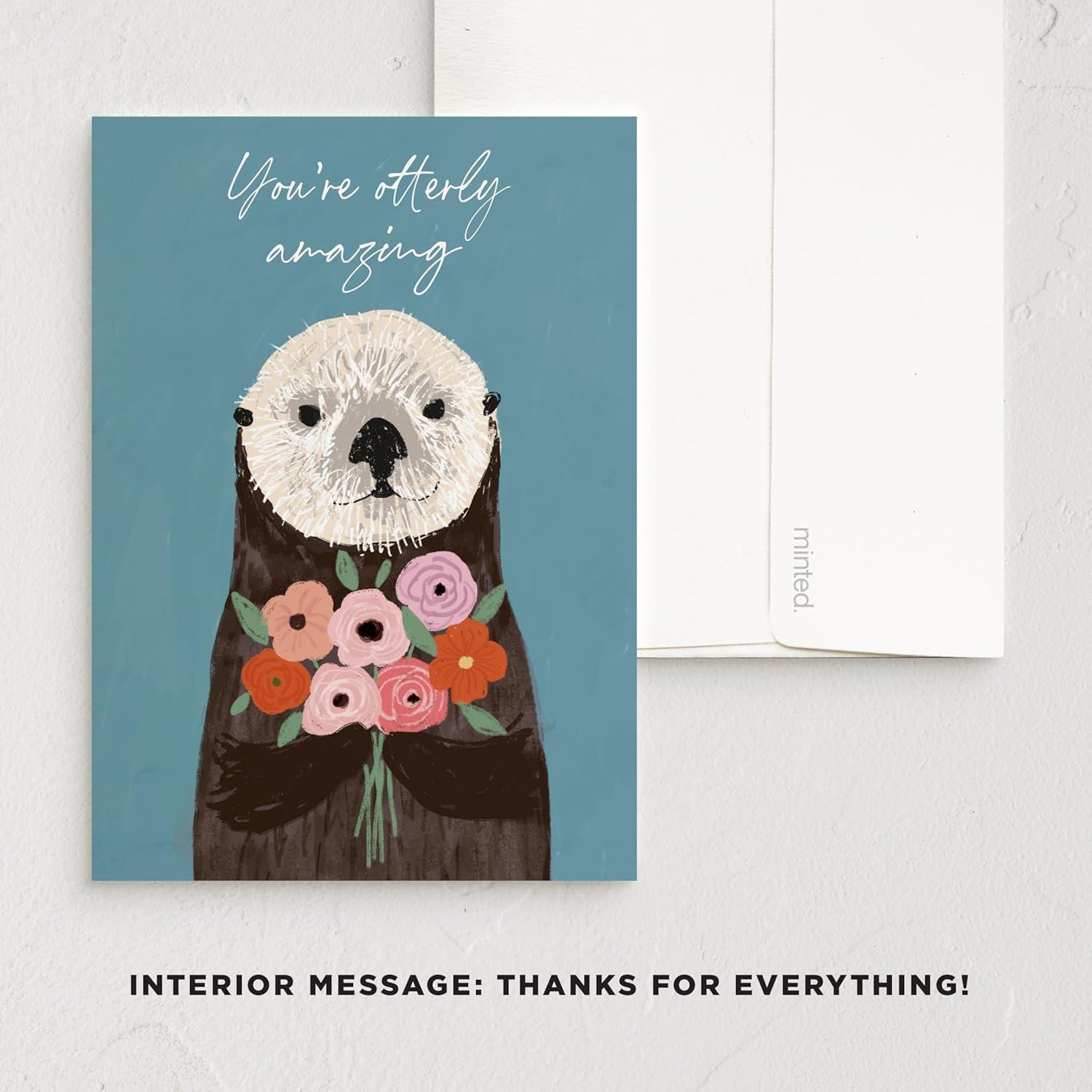 imageMinted Kids Birthday Cards Pack Set of 5 Kids Greeting Card Variety Pack Fun amp Cute Folded Greeting Cards With Envelopes Unique Happy Birthday Stationery Cards Designed by Independent ArtistsAnimals Thank You Pack