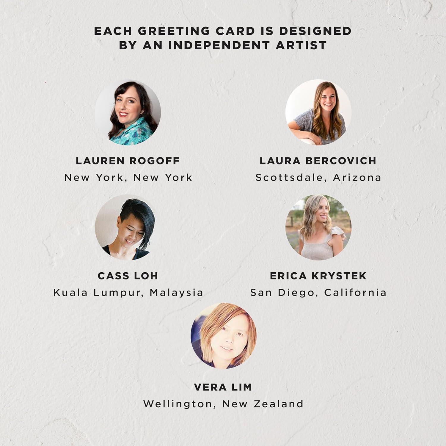 imageMinted Kids Birthday Cards Pack Set of 5 Kids Greeting Card Variety Pack Fun amp Cute Folded Greeting Cards With Envelopes Unique Happy Birthday Stationery Cards Designed by Independent ArtistsAnimals Thank You Pack