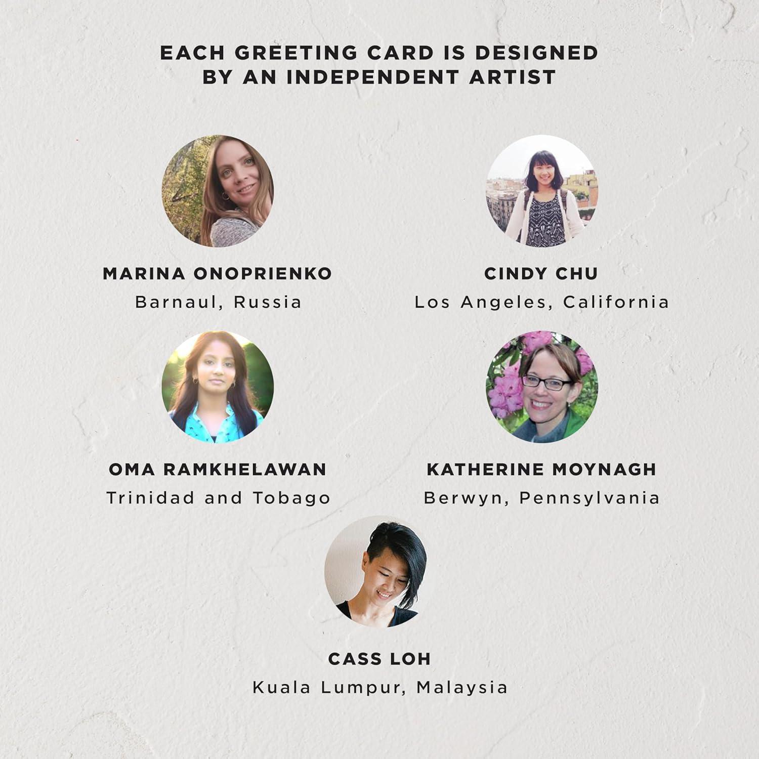 imageMinted Kids Birthday Cards Pack Set of 5 Kids Greeting Card Variety Pack Fun amp Cute Folded Greeting Cards With Envelopes Unique Happy Birthday Stationery Cards Designed by Independent ArtistsKids Birthday Pack