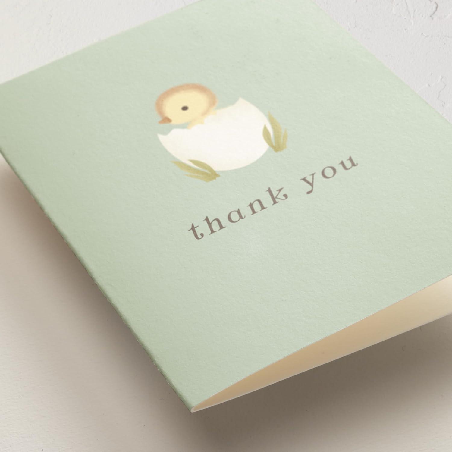 imageMinted Thank You Cards Pack Set of 10 Folded Thank You Cards with Envelopes Blank Card Luxe Script Design in Cream amp Blue Luxurious Paper Designed by Independent Artists Wedding or Everyday UseLil Duck