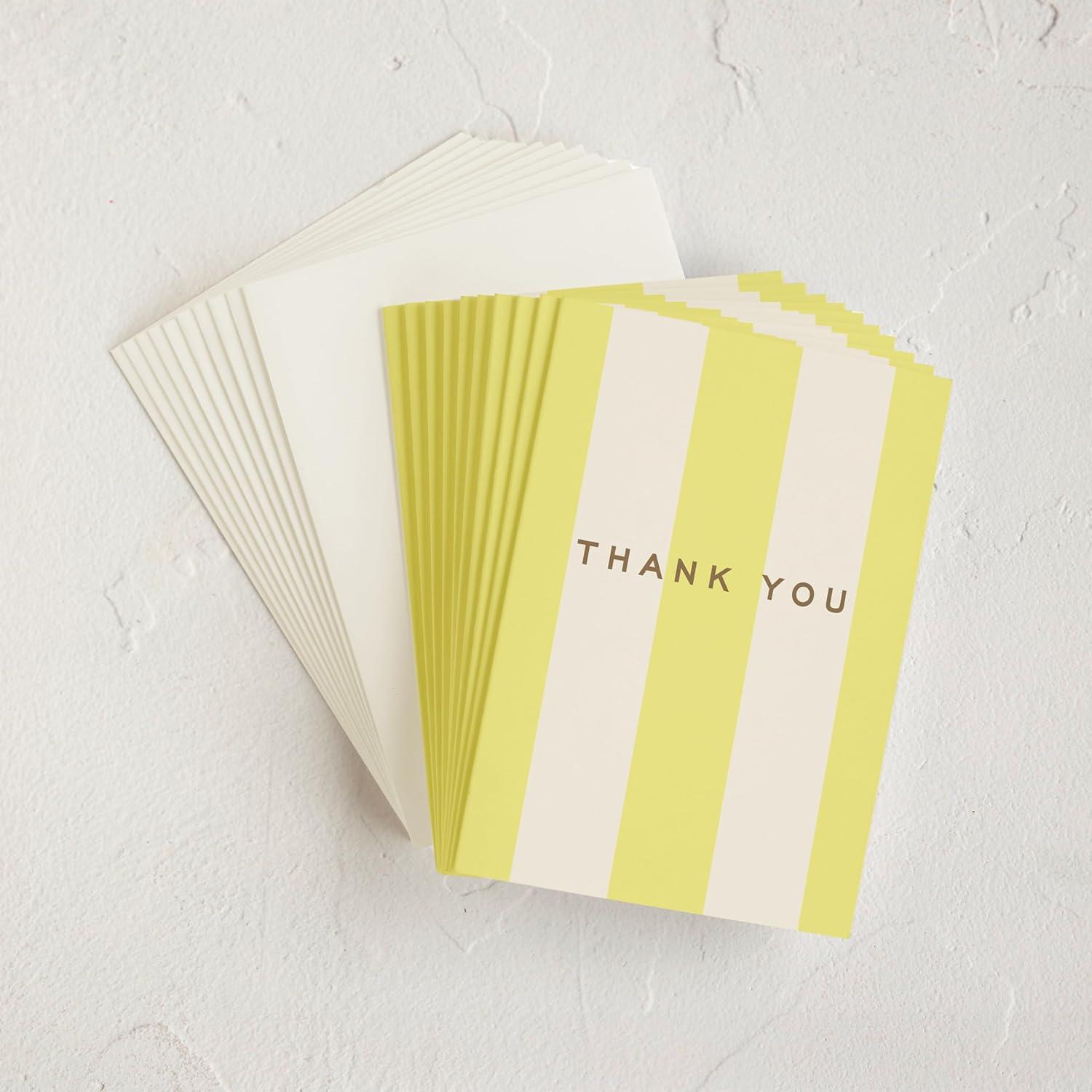 imageMinted Thank You Cards Pack Set of 10 Folded Thank You Cards with Envelopes Blank Card Luxe Script Design in Cream amp Blue Luxurious Paper Designed by Independent Artists Wedding or Everyday UseCampania