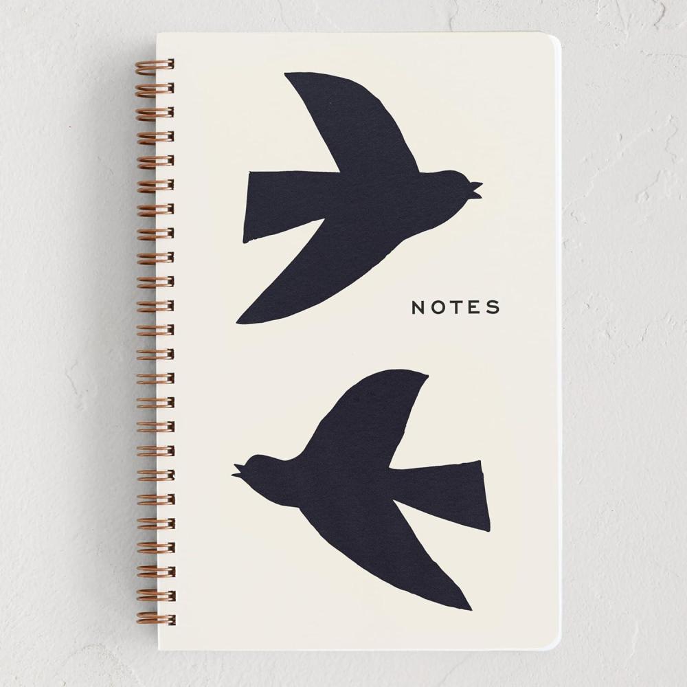 imageMinted Birds Notebook Writing Journal for Notes amp Journaling Durable Paper Cover Modern Aesthetic Colorful amp Simple Spiral Bound Journal Notebook with 160 Lined Pages 55 x 85Birds
