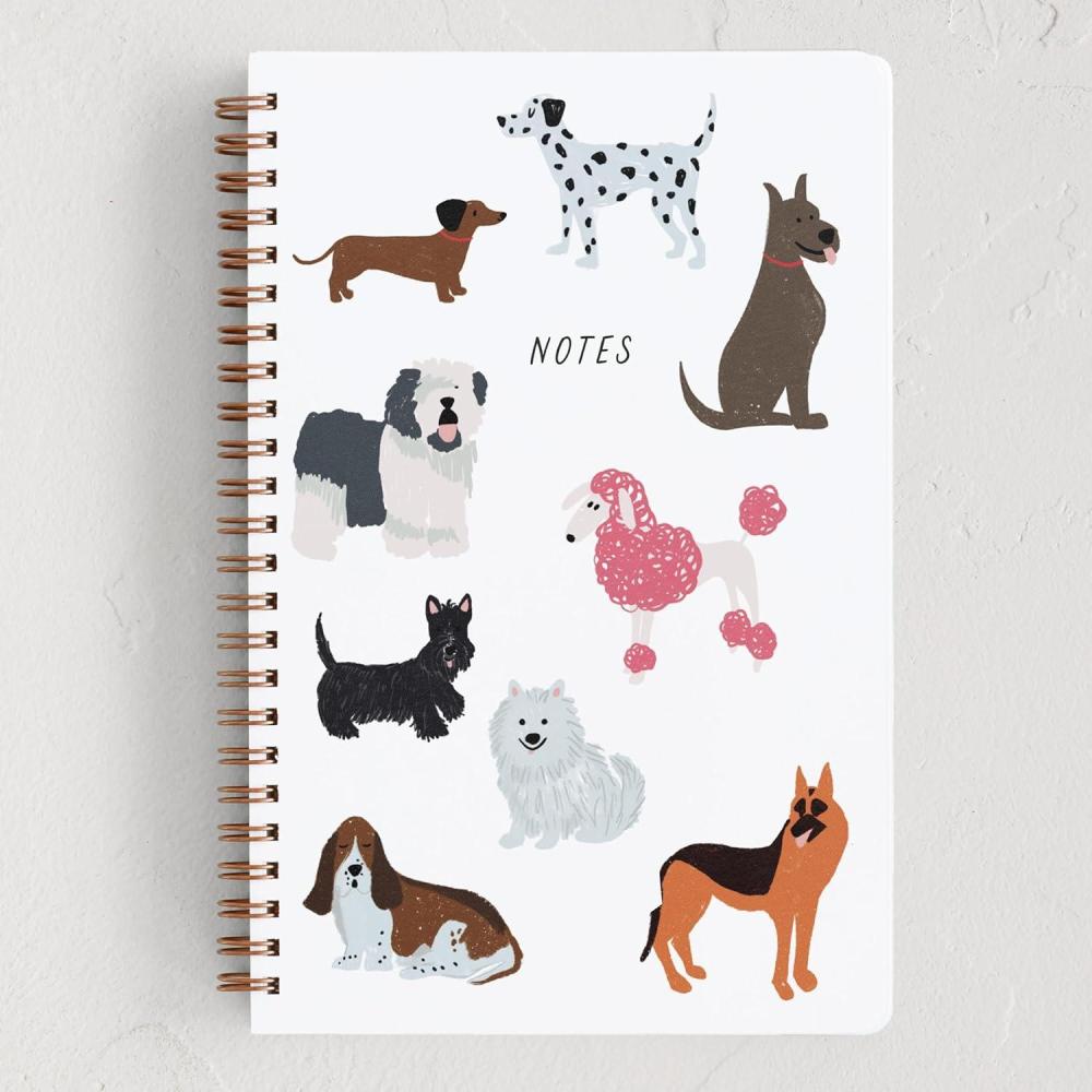 imageMinted Birds Notebook Writing Journal for Notes amp Journaling Durable Paper Cover Modern Aesthetic Colorful amp Simple Spiral Bound Journal Notebook with 160 Lined Pages 55 x 85Pooches Gracias