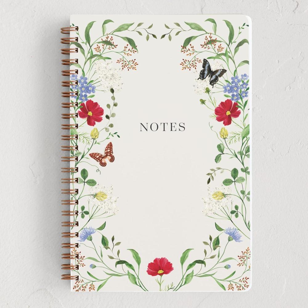 imageMinted Birds Notebook Writing Journal for Notes amp Journaling Durable Paper Cover Modern Aesthetic Colorful amp Simple Spiral Bound Journal Notebook with 160 Lined Pages 55 x 85Wild Meadow