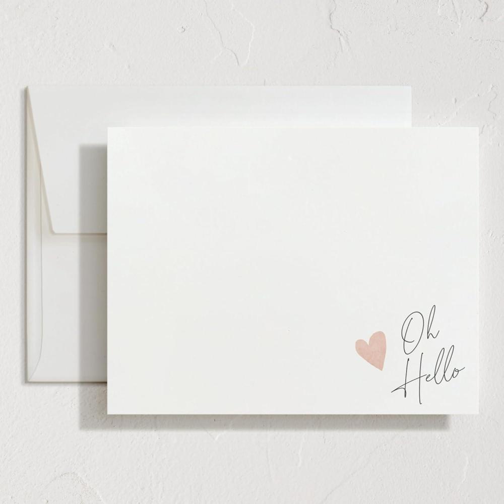 imageMinted Cheerful Valentines Day Stationery Set Set of 10 Flat Note Cards amp Envelopes for Invitiations and Handwritten Thank You Messages Rainbow with Heart Accent Gifts for TeachersSigned Heart