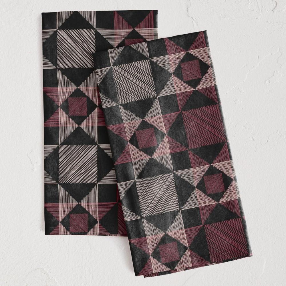 imageMinted Sketched Quilt Tea Towel Set of 2 Cotton Kitchen Towels Tea Towels for Kitchen with Unique Designs Cotton Dish Towels for Kitchen Decorative Dishtowels Cotton Tea Towels with Hanging Loop