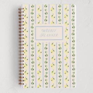 Minted Birds 2026 Weekly & Monthly Undated Planner, 5.5″ x 8.5″ Minimalist Spiral Bound Planner Notebook, 132 Pages, Elegant Undated Calendar Organizer for Work, School & Home(Limoncello)