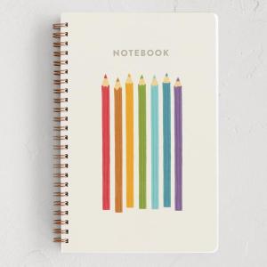 Minted Birds Notebook, Writing Journal for Notes & Journaling, Durable Paper Cover, Modern Aesthetic, Colorful & Simple Spiral Bound Journal Notebook with 160 Lined Pages, 5.5″ x 8.5″(Color)