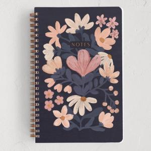 Minted Birds Notebook, Writing Journal for Notes & Journaling, Durable Paper Cover, Modern Aesthetic, Colorful & Simple Spiral Bound Journal Notebook with 160 Lined Pages, 5.5″ x 8.5″(Nostalgic)