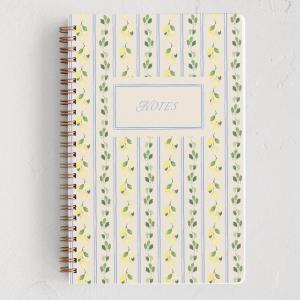 Minted Birds Notebook, Writing Journal for Notes & Journaling, Durable Paper Cover, Modern Aesthetic, Colorful & Simple Spiral Bound Journal Notebook with 160 Lined Pages, 5.5″ x 8.5″(Limoncello)