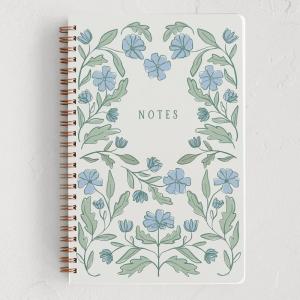 Minted Birds Notebook, Writing Journal for Notes & Journaling, Durable Paper Cover, Modern Aesthetic, Colorful & Simple Spiral Bound Journal Notebook with 160 Lined Pages, 5.5″ x 8.5″(Botanical)