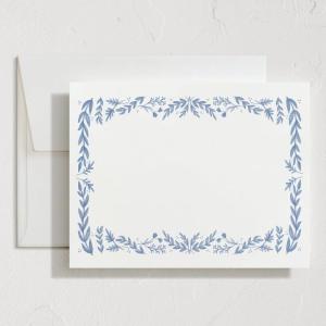 Minted Cheerful Valentine’s Day Stationery Set, Set of 10, Flat Note Cards & Envelopes for Invitiations and Handwritten Thank You Messages, Rainbow with Heart Accent, Gifts for Teachers(Framed in Floral)