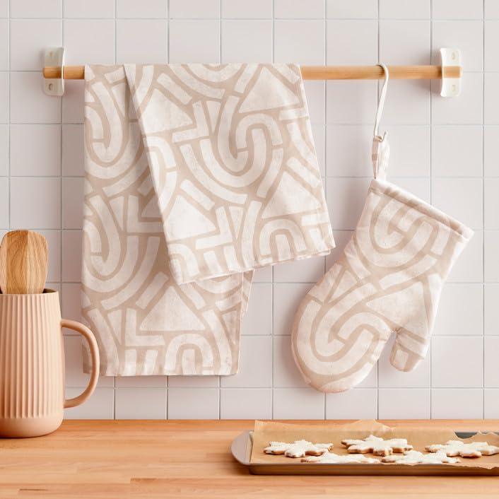 imageMinted Antique Tea Towel Set of 2 Cotton Kitchen Towels Dishtowels for Kitchens with Unique Designs Cotton Dish Towels for Kitchen Decorative Dishtowels Comes with Hanging Loop