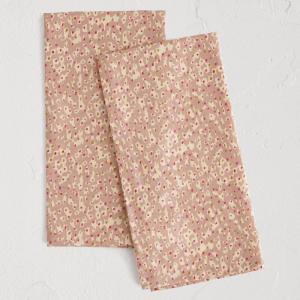 Minted Animal Dots Tea Towel Set of 2, Cotton Kitchen Towels with Unique Designs, Cotton Dish Towels for Kitchen, Decorative Dishtowels with Hanging Loop