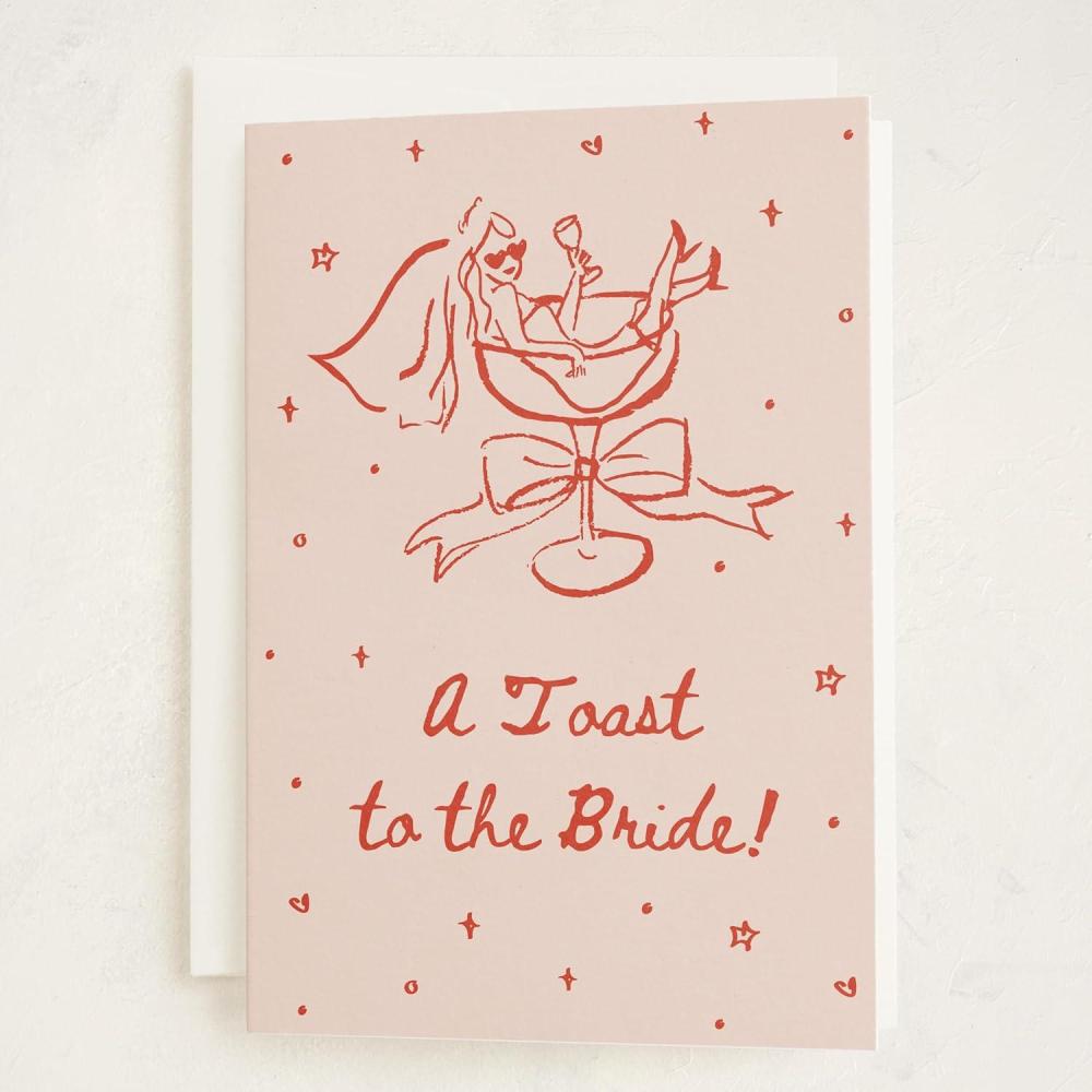 imageMINTED Love Is Around You Valentines Day Blank Card Watercolor Hearts Illustration Note Card Premium 5x7 Blank Greeting with Envelope Romantic Heart Design for Thinking of You Thank You CelebrationsCheers to Love