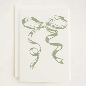 MINTED Love Is Around You Valentine’s Day Blank Card, Watercolor Hearts Illustration Note Card, Premium 5×7 Blank Greeting with Envelope, Romantic Heart Design for Thinking of You, Thank You Celebrations(Big Bow)