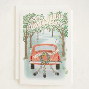 MINTED Love Is Around You Valentine’s Day Blank Card, Watercolor Hearts Illustration Note Card, Premium 5×7 Blank Greeting with Envelope, Romantic Heart Design for Thinking of You, Thank You Celebrations(Lovers Lane)