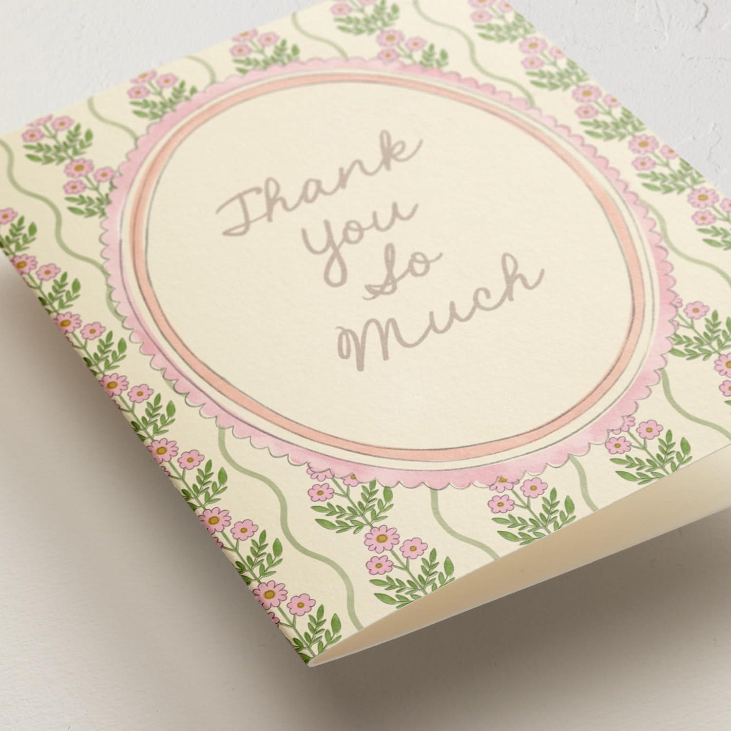 imageMinted Thank You Cards 10 Pack Sparkling Champagne Tower Design Folded 425 x 55 Inch Blank Greeting Cards with Envelopes for Wedding Celebration Party Appreciation NotesBotanical maximalism