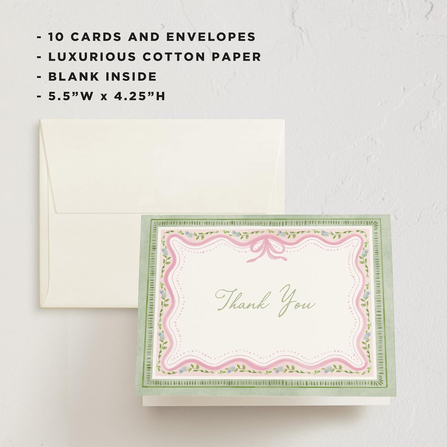 imageMinted Thank You Cards 10 Pack Sparkling Champagne Tower Design Folded 425 x 55 Inch Blank Greeting Cards with Envelopes for Wedding Celebration Party Appreciation NotesBride to Be