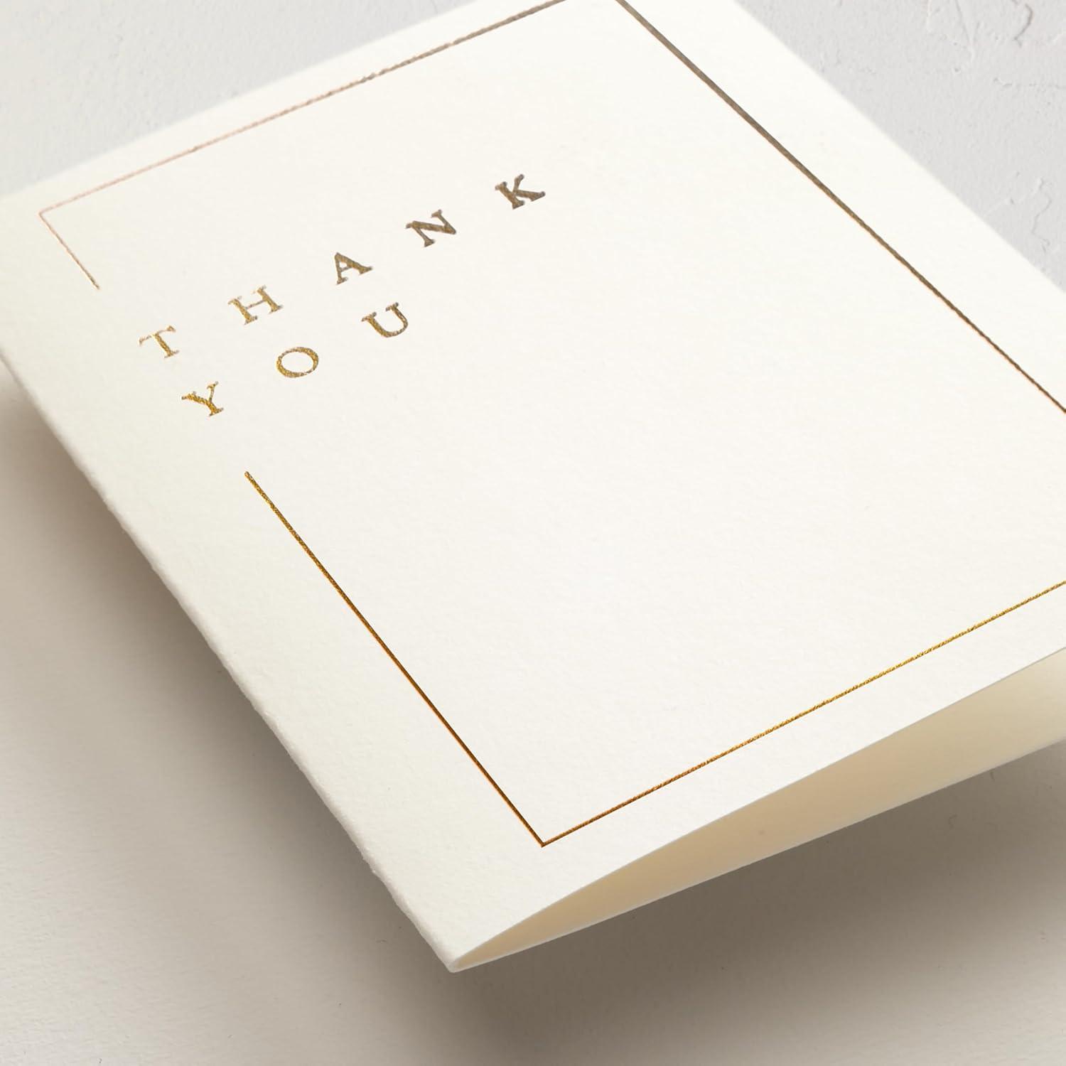 imageMinted Thank You Cards 10 Pack Sparkling Champagne Tower Design Folded 425 x 55 Inch Blank Greeting Cards with Envelopes for Wedding Celebration Party Appreciation NotesGilded Border