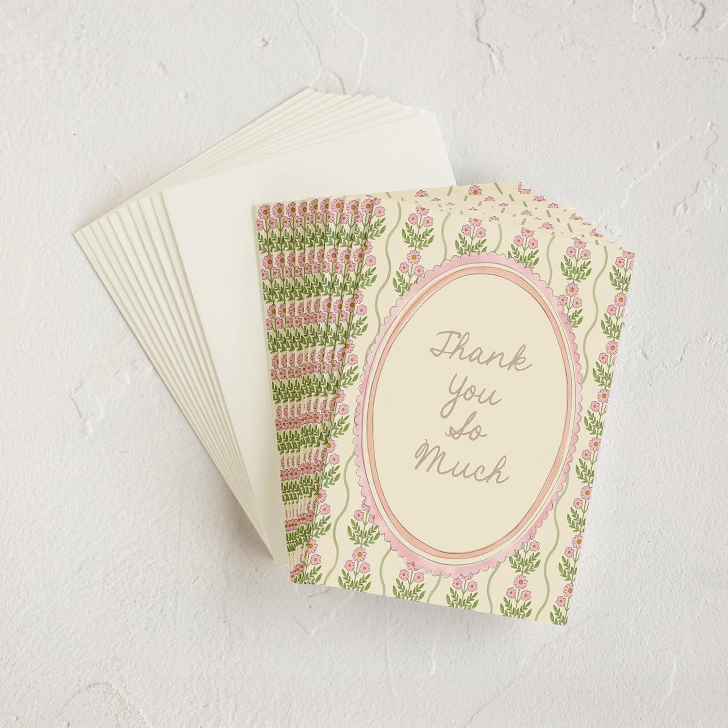 imageMinted Thank You Cards 10 Pack Sparkling Champagne Tower Design Folded 425 x 55 Inch Blank Greeting Cards with Envelopes for Wedding Celebration Party Appreciation NotesBotanical maximalism