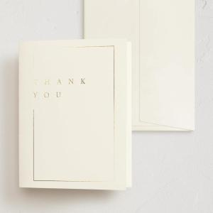 Minted Thank You Cards 10 Pack Sparkling Champagne Tower Design Folded 4.25 x 5.5 Inch Blank Greeting Cards with Envelopes for Wedding Celebration Party Appreciation Notes(Gilded Border)