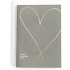 Golden Heart On Grey