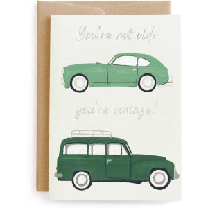 Minted Golden Heart Birthday Card with Gold Foil for Wife Husband Partner or Loved One, Elegant 5×7 Greeting with Envelope, Grey Modern Anniversary Style Love Birthday Card with Romantic Message(Classy)