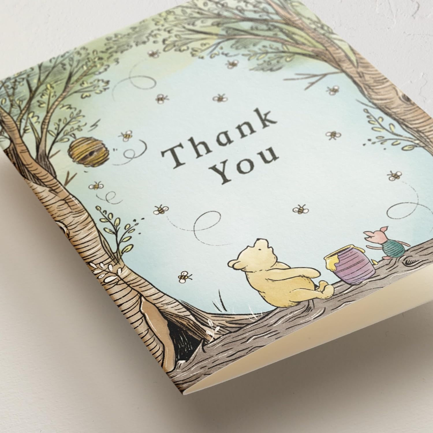 imageMinted Thank You Cards 10 Pack Disney Winnie the Pooh in the Wood Design Folded 425 x 55 Inch Blank Greeting Cards with Envelopes for Baby Shower Kids Events Appreciation NotesDisneys Winnie the Pooh in the Wood